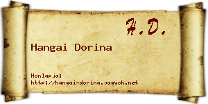 Hangai Dorina névjegykártya